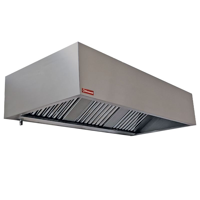 Muurdampkap 8 labyrintfiltres 500x500 mm