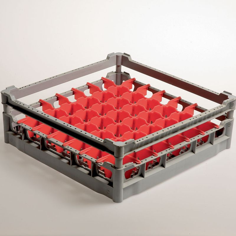 Mand 49 glazen Ø 63 mm, h130 mm, Polyprop.