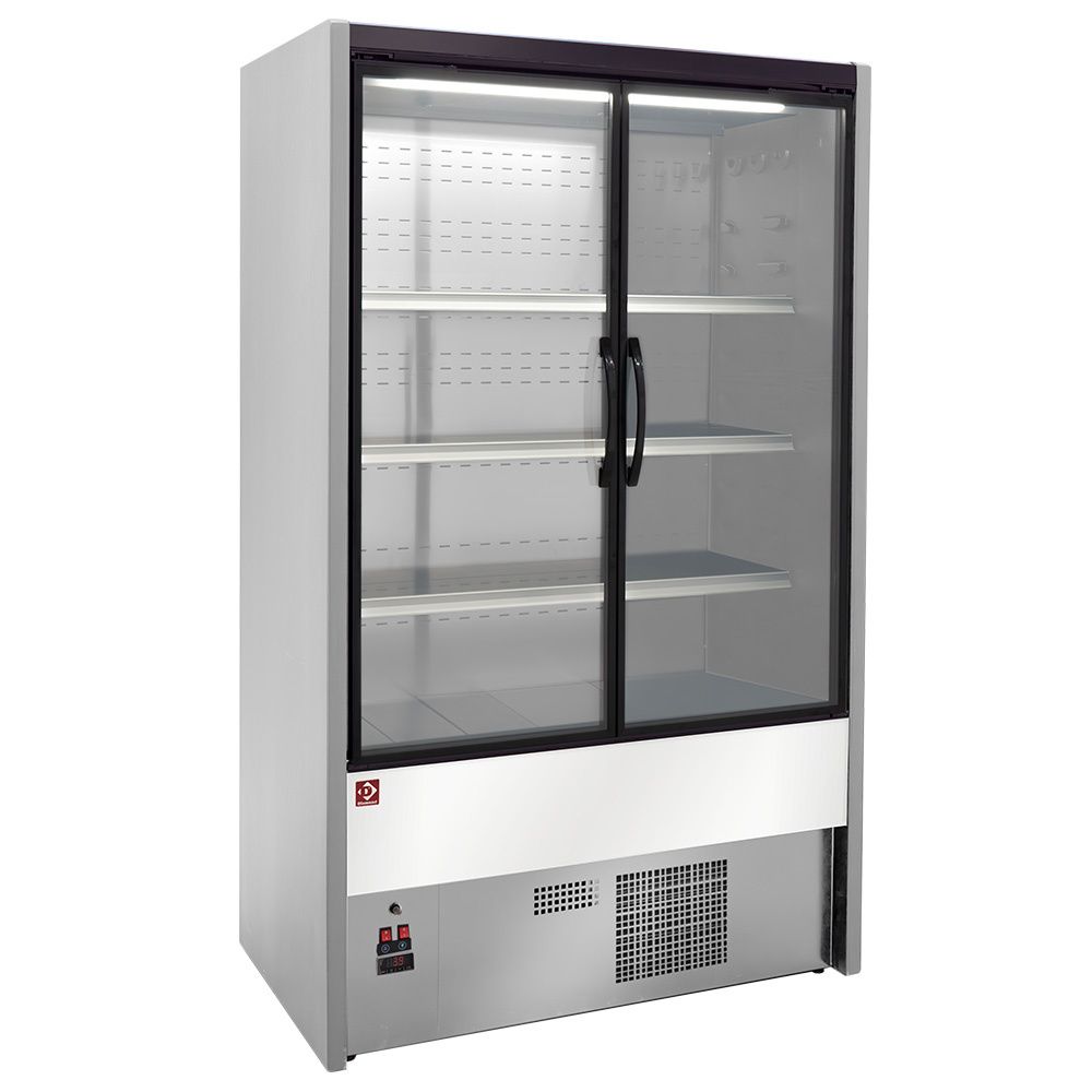 Gekoeld wandmeubel, zwenkdeuren - GRIJS / WIT