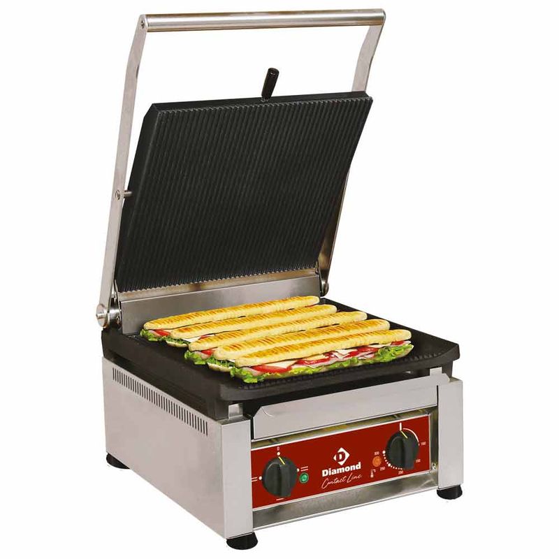 Contact-grill &quot;HOOG RENDEMENT&quot;, geëmailleerde platen