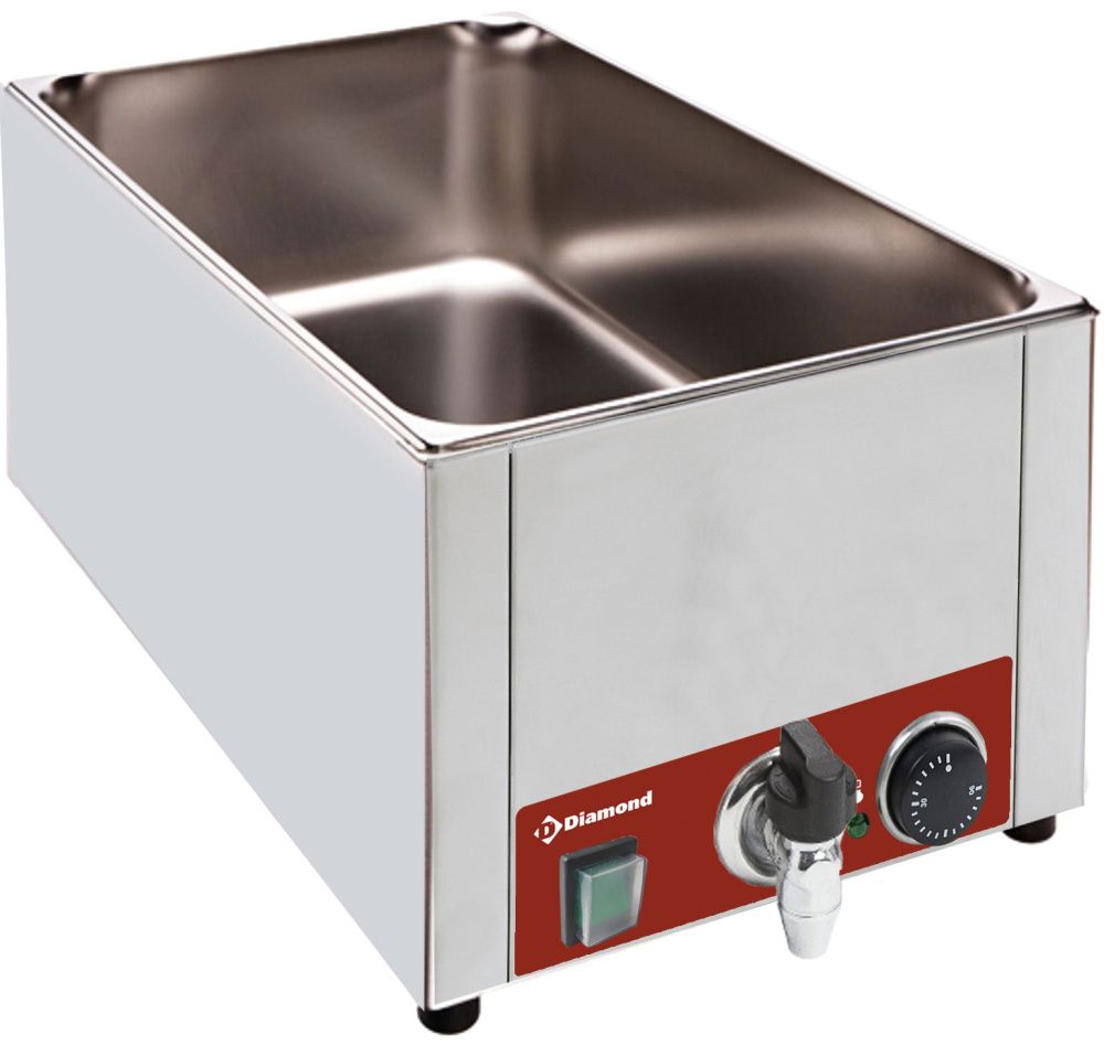 Elektrische bain-marie tafelmodel GN 1/1 - 150 mm + kraan