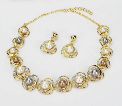 3- Item Combo Neck Elegance for 10 OMR
Wave Shape Choker Necklace &amp; Drop Earrings for Party + Hollow Flower Choker Necklace &amp; Drop Earrings + Golden Heart-shaped Pendant and Necklace