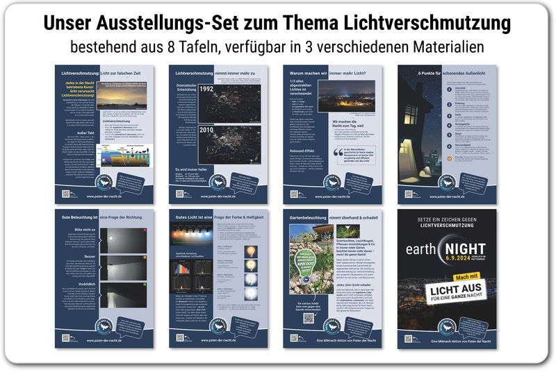 Ausstellungs-Set "Lichtverschmutzung" für Infostand & Messe