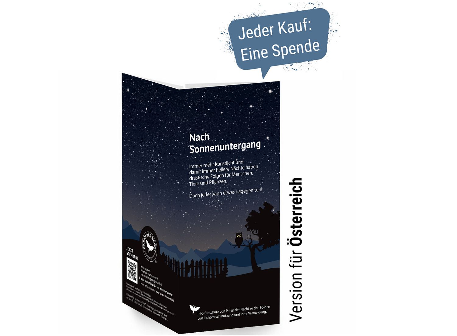 Info-Flyer Lichtverschmutzung, Version für Österreich
