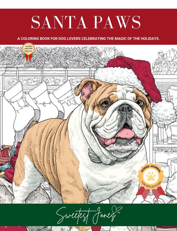 Santa Paws: A Coloring Book for Dog Lovers Celebrating the Magic of the Holidays. (Free page download)