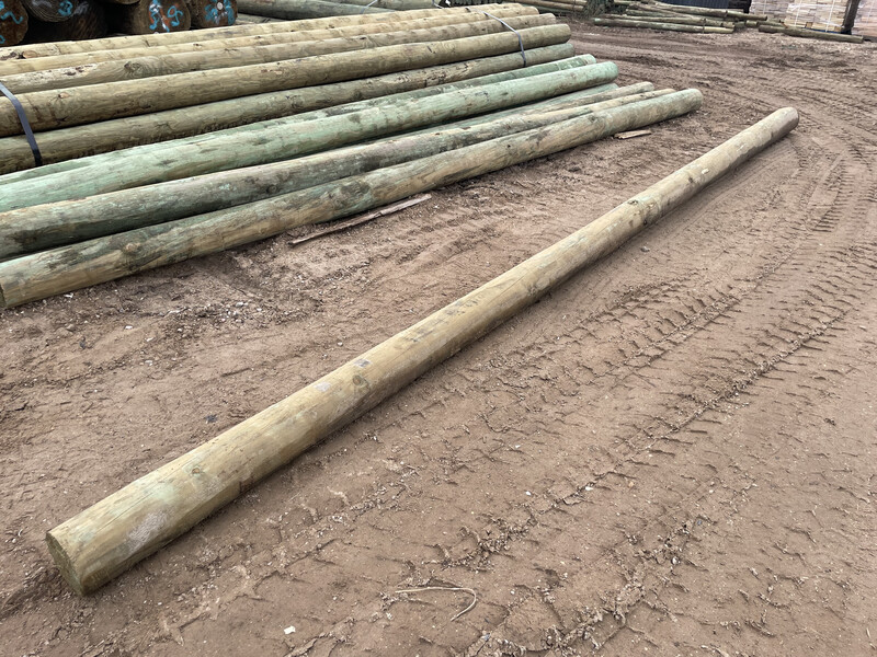 6" x 18' Round Fence Post