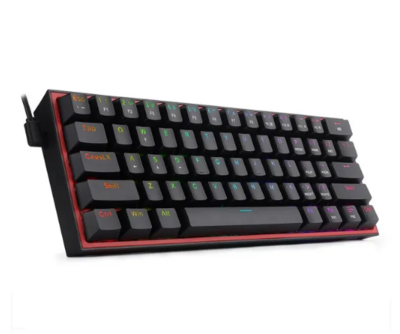 REDRAGON Fizz K617 RGB USB Mini Mechanical Gaming Wired Keyboard Red Switch 61 Key Gamer for Computer PC Laptop Detachab