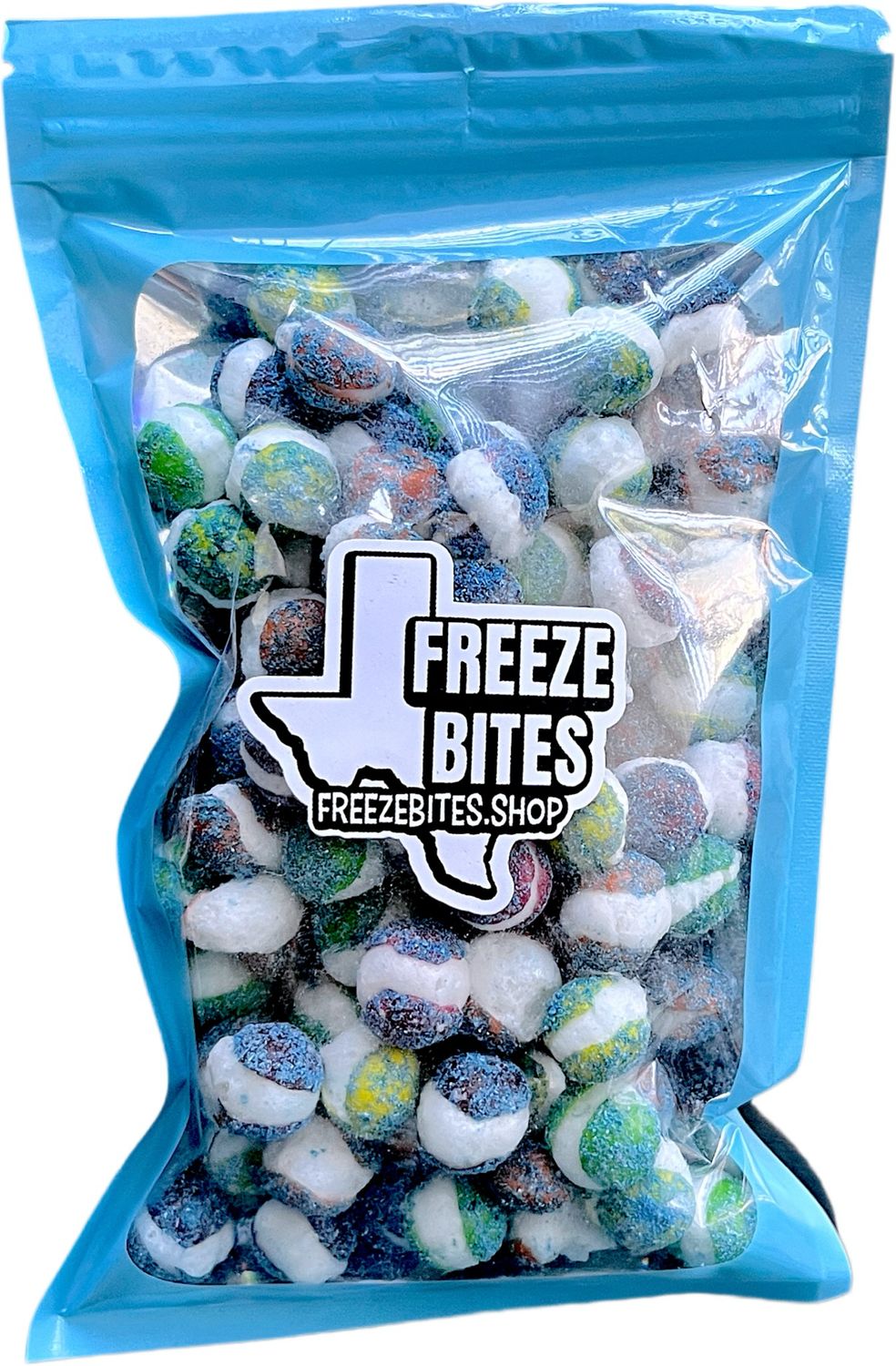 Freeze Dried Sour Blue Raspberry Rainbow Blasters