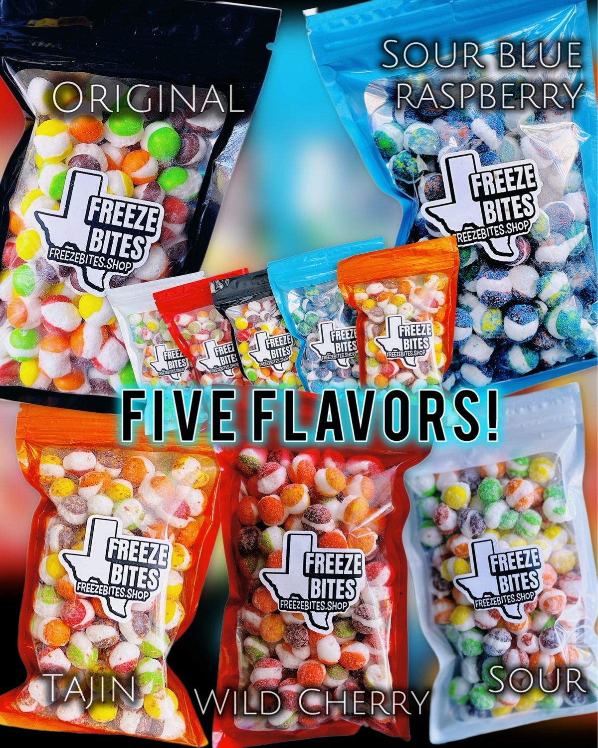 5 Flavor Variety Rainbow Blasters Bundle