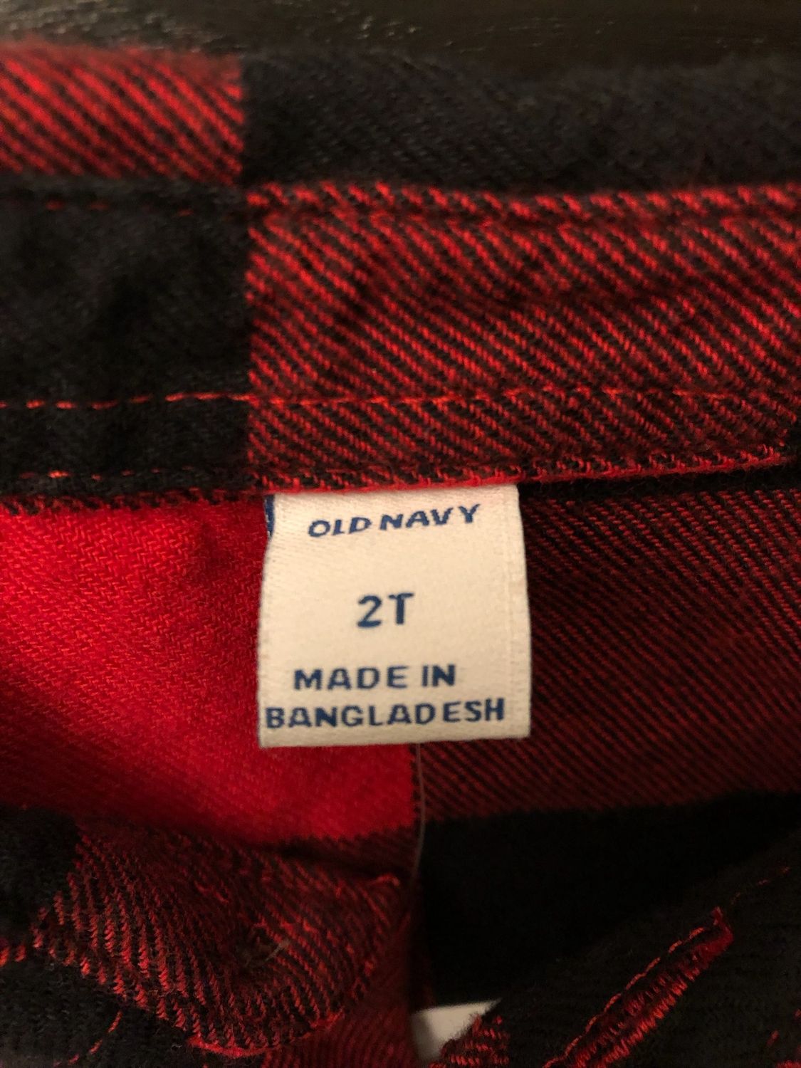 Old Navy Shirt Red Plaid