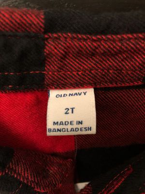 Old Navy Shirt Red Plaid
