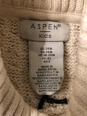 Aspen Kids Sweater White