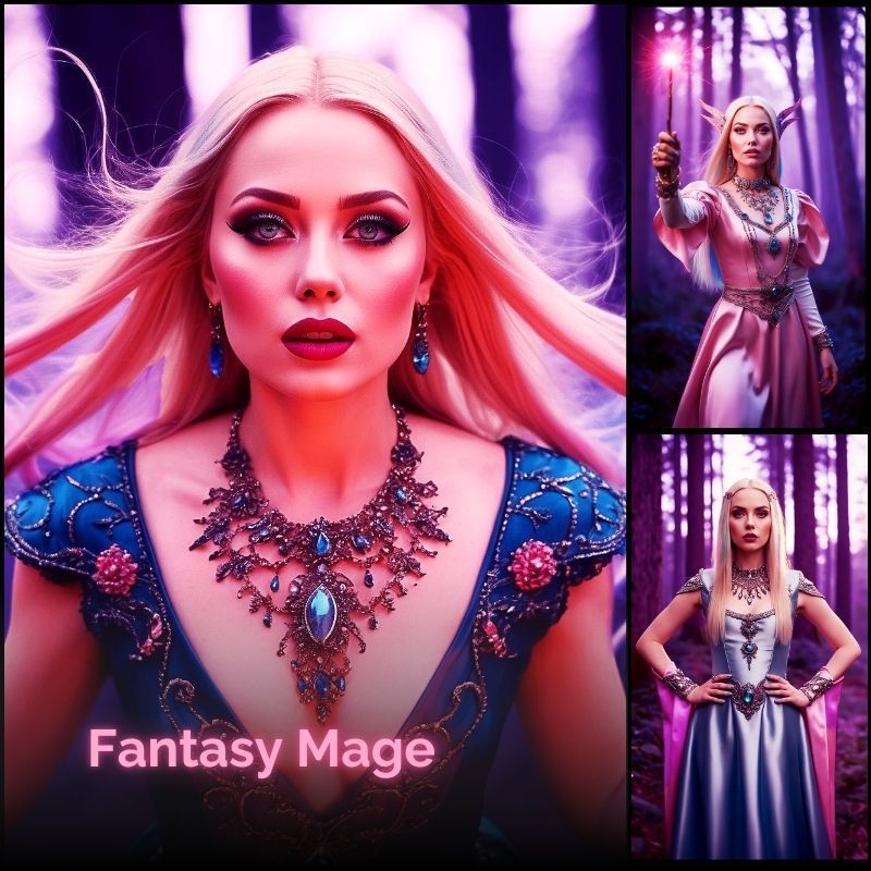 Fantasy Mage Character Trio