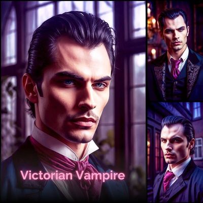 Victorian Vampire Character Trio