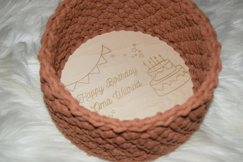 GEBURTSTAG Holzböden  Motiv, Rund und Quadratisch in allen Größen