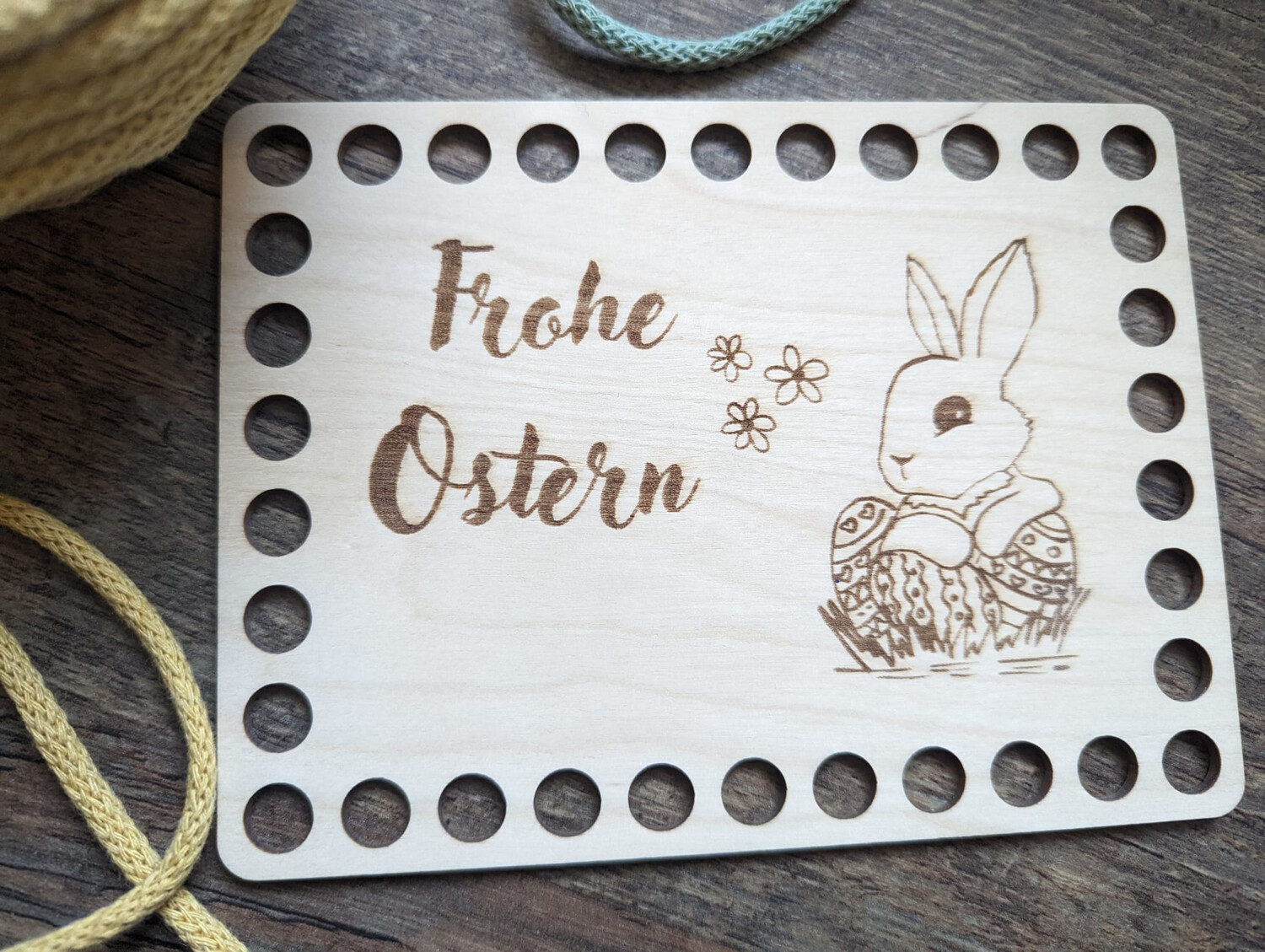 Holzboden FROHE OSTERN Motiv, rechteckig