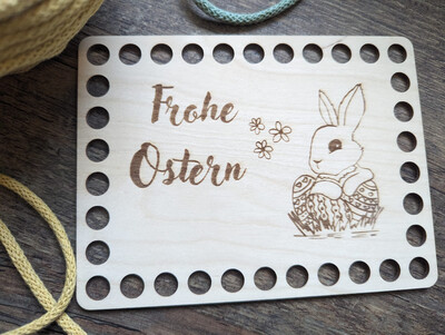 Holzboden FROHE OSTERN Motiv, rechteckig