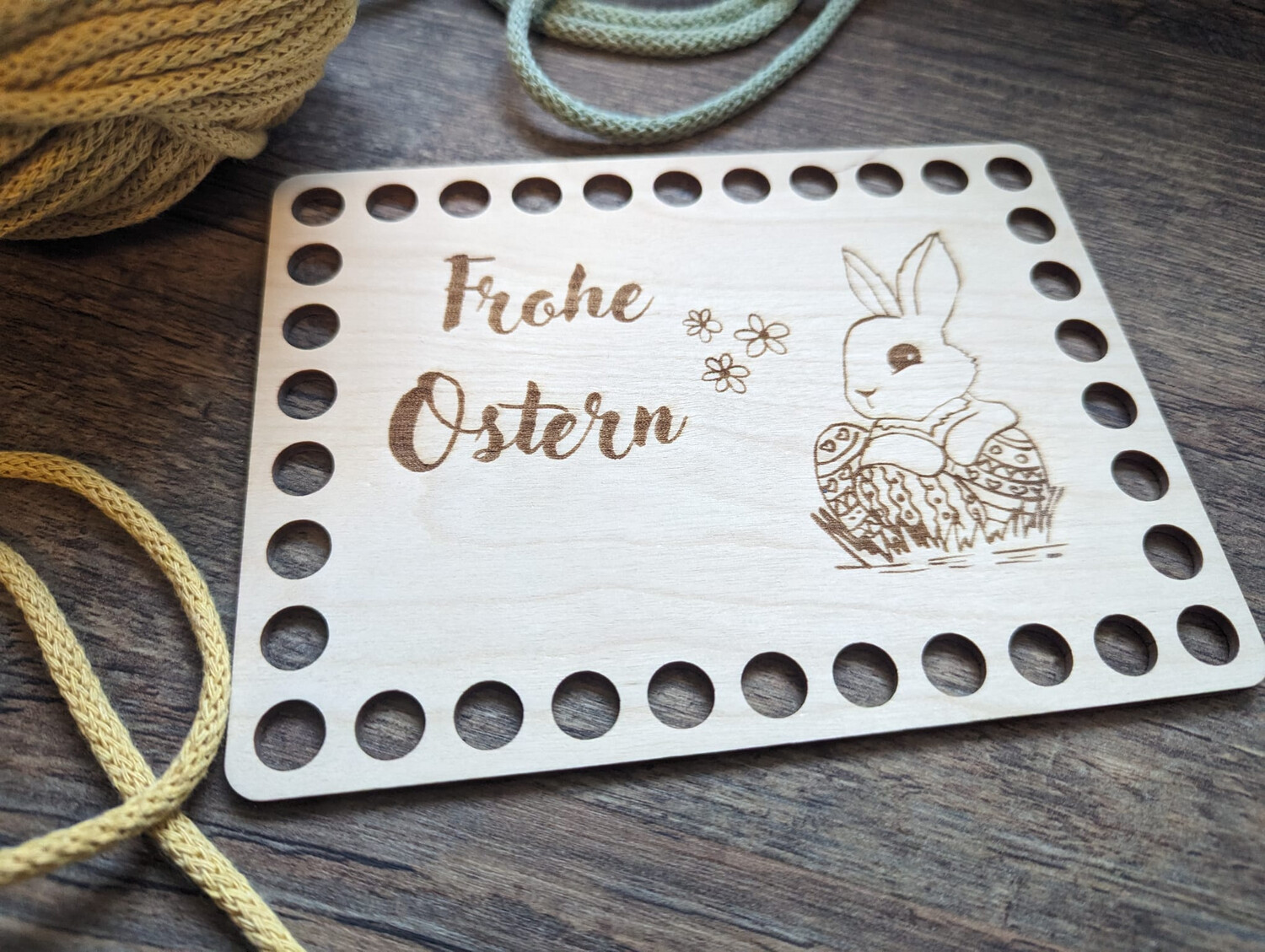 Holzboden FROHE OSTERN Motiv, rechteckig