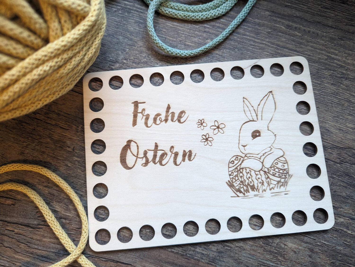 Holzboden FROHE OSTERN Motiv, rechteckig