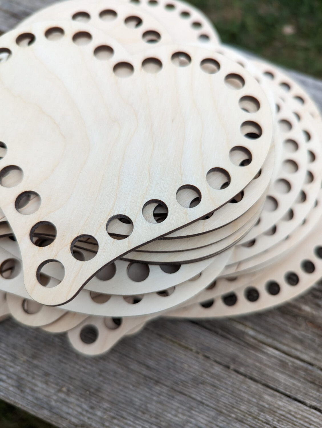 Holzböden in Herzform,  in 6 Größen, für Bobbiny Premium