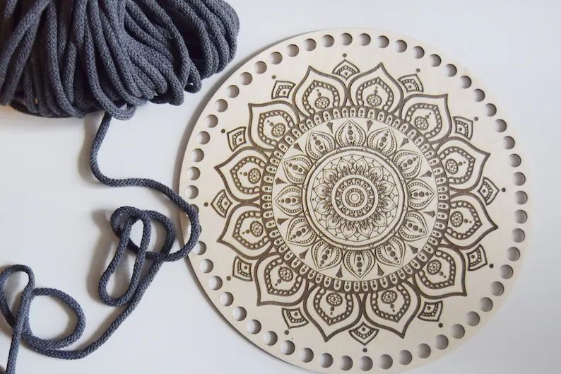 MANDALA  Holzböden mit Motiv, Rund in allen Größen