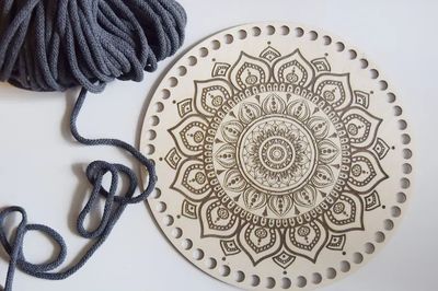 MANDALA  Holzböden mit Motiv, Rund in allen Größen