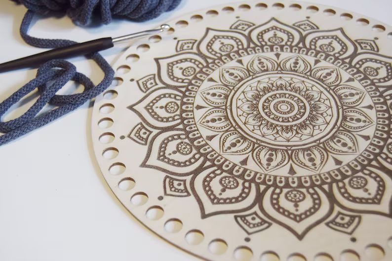 MANDALA  Holzböden mit Motiv, Rund in allen Größen