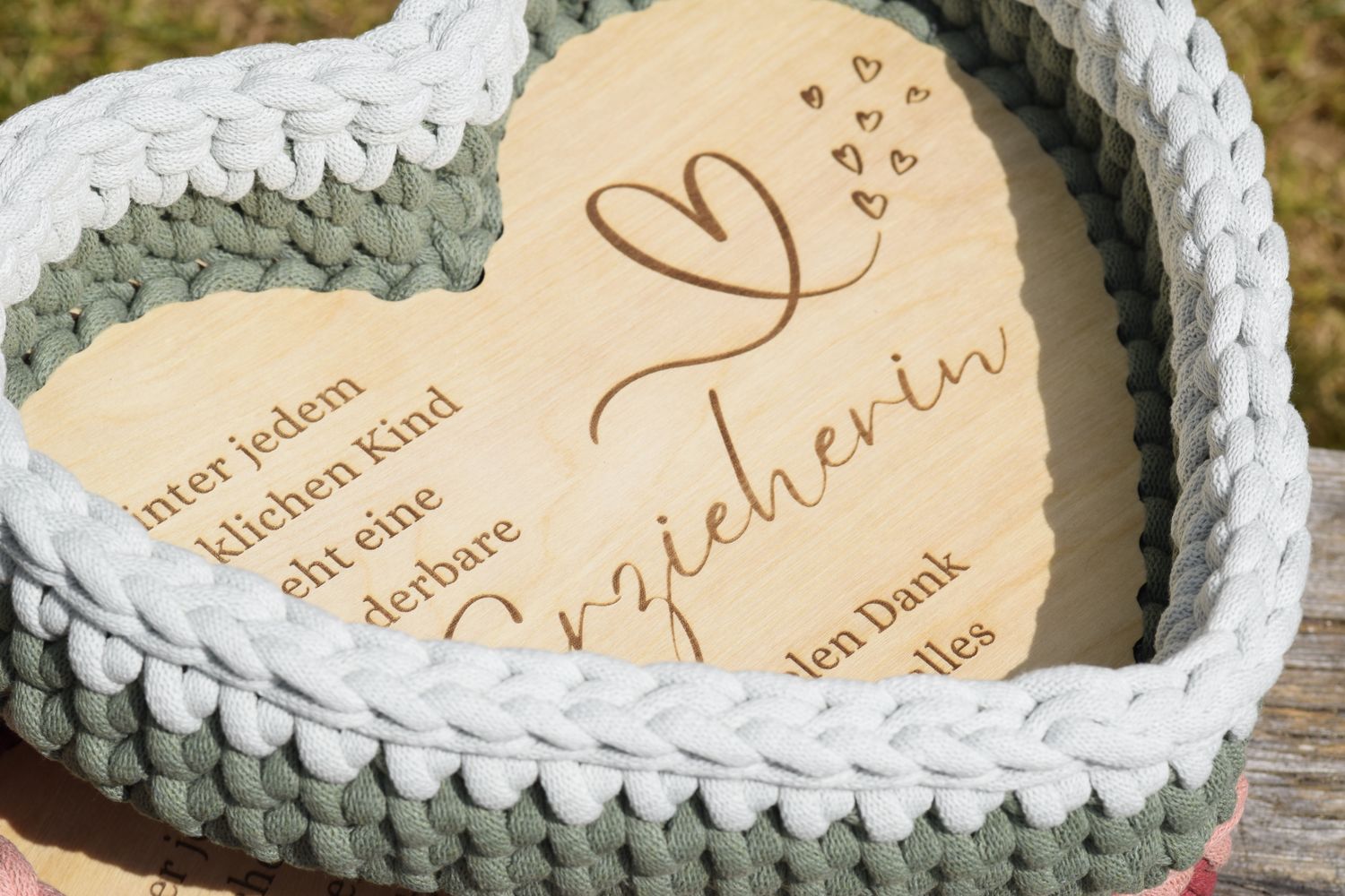 DANKE Holzböden in Herzform,  in 3 Größen, für Bobbiny Jumbo