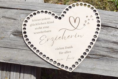 DANKE Holzböden in Herzform,  in 3 Größen, für Bobbiny Jumbo
