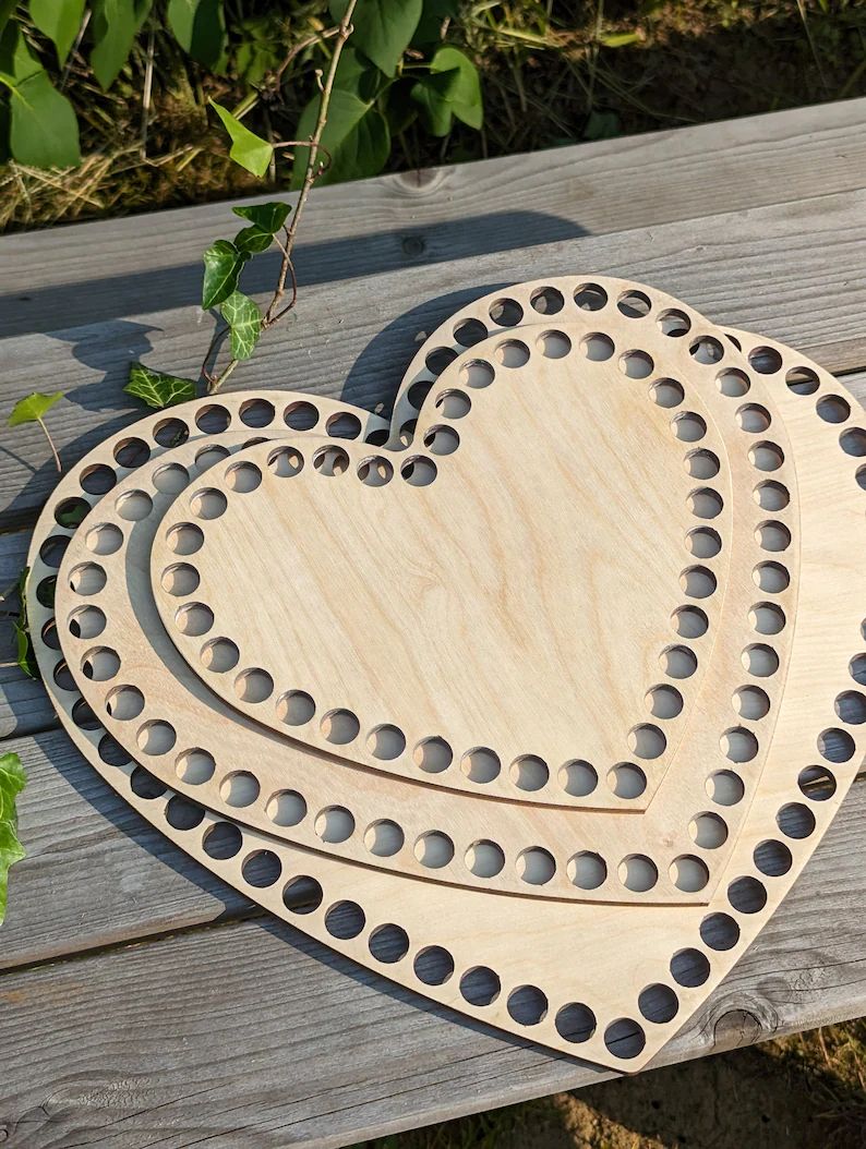 DIY Set HEART in Wunschfarbe häkeln, in 3 Größen,