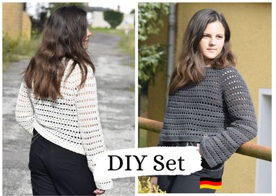 DIY SET Crop-Pullover SADIE in allen Größen