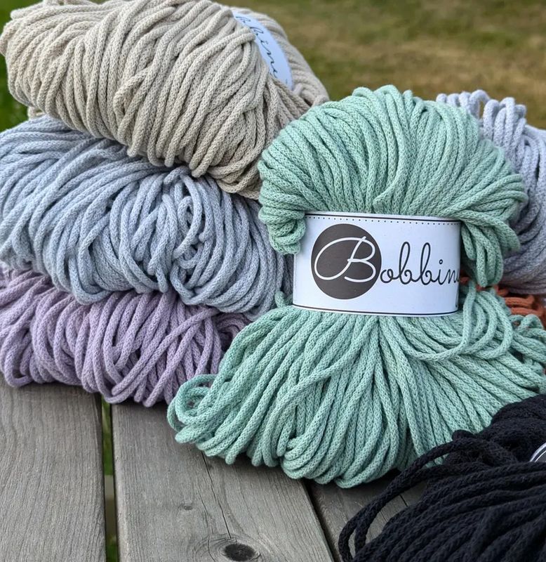 BOBBINY 5 mm Corda Intrecciata Premium Colore Bianco