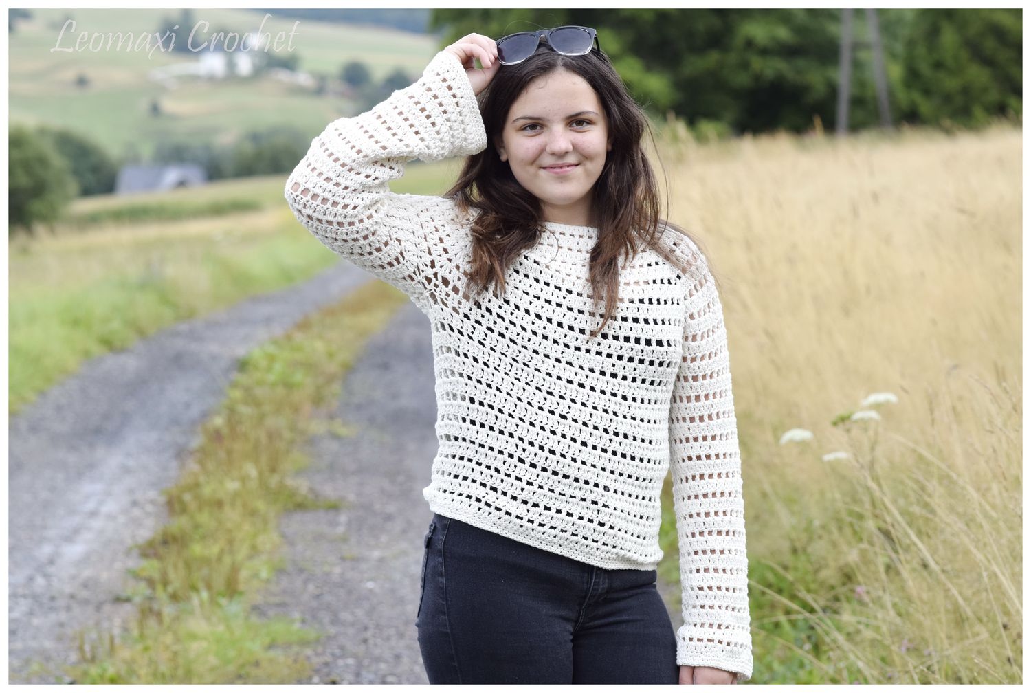 + SADIE + Crop Pullover häkeln, Häkelpulli, Crop Pulli