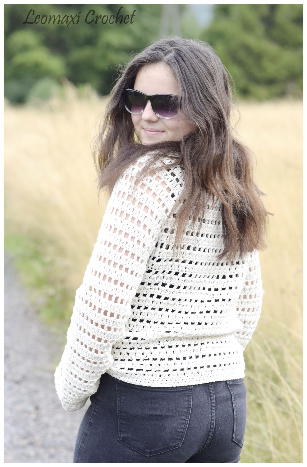 + SADIE + Crop Pullover häkeln, Häkelpulli, Crop Pulli
