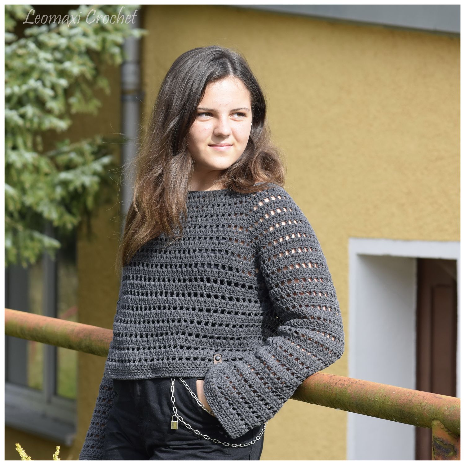 + SADIE + Crop Pullover häkeln, Häkelpulli, Crop Pulli