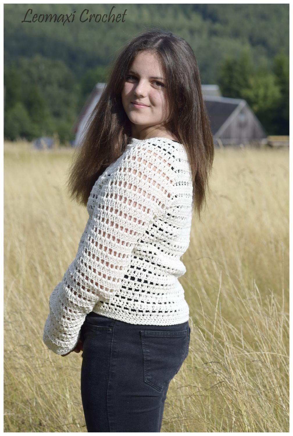 + SADIE + Crop Pullover häkeln, Häkelpulli, Crop Pulli