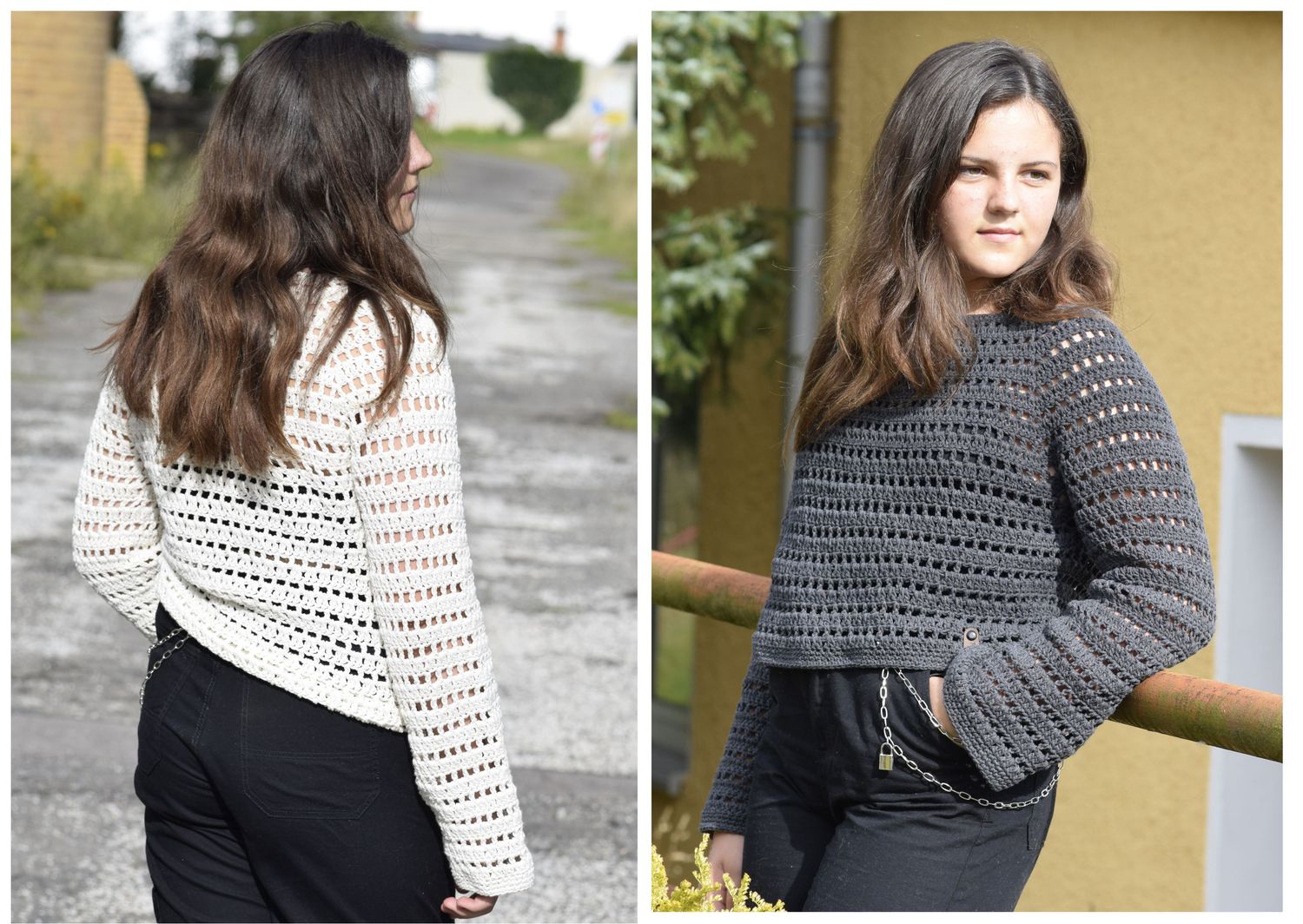 + SADIE + Crop Pullover häkeln, Häkelpulli, Crop Pulli