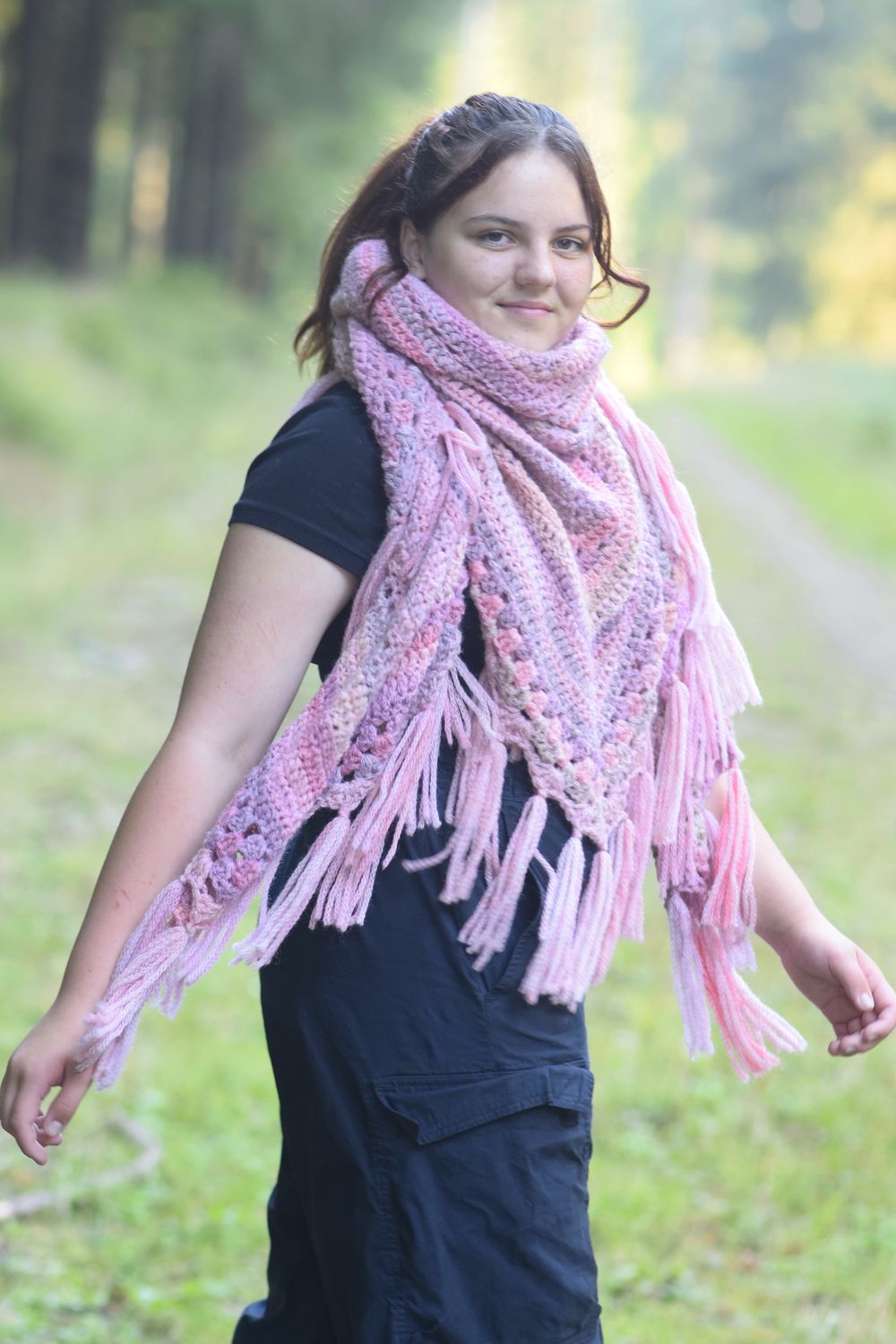 DIY-Set + JORA + Herbsttuch im Farbverlauf häkeln