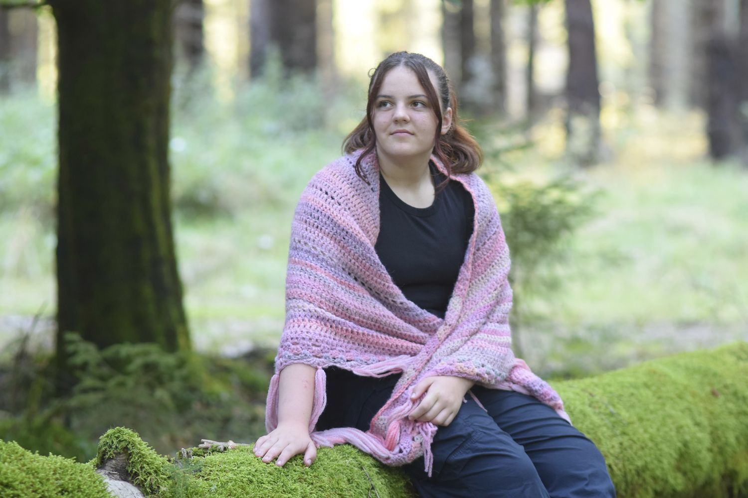 DIY-Set + JORA + Herbsttuch im Farbverlauf häkeln