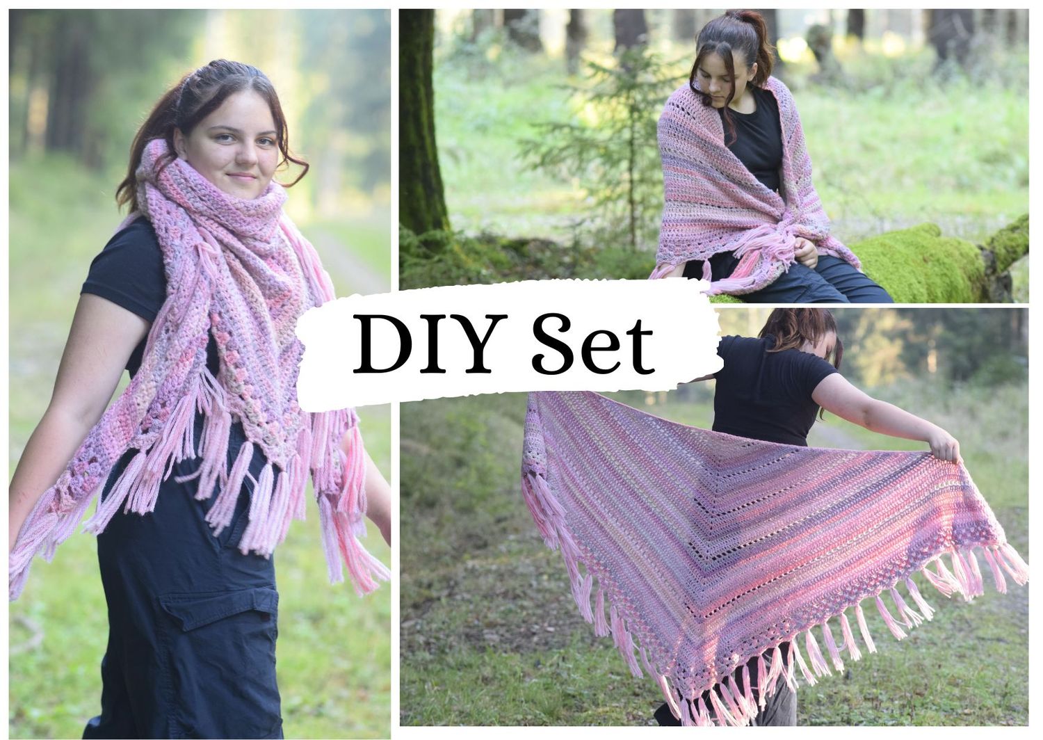 DIY-Set + JORA + Herbsttuch im Farbverlauf häkeln