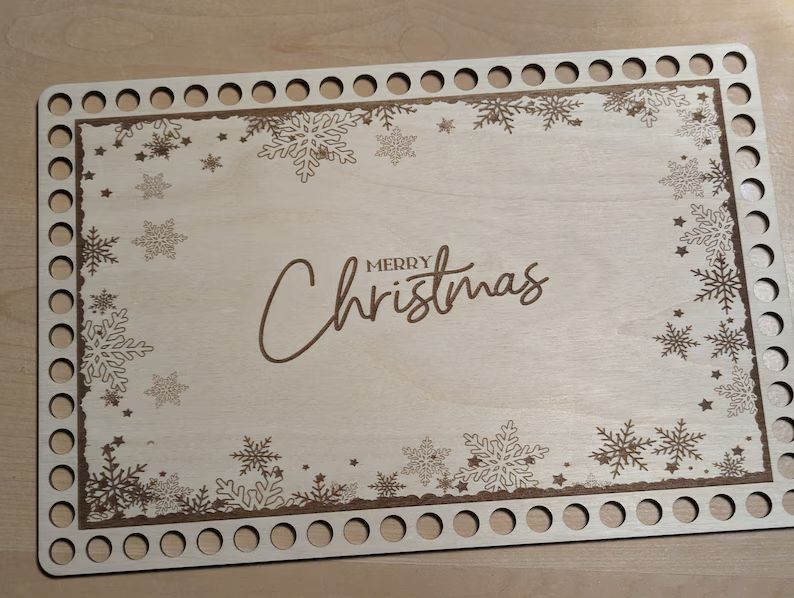 MERRY CHRISTMAS 2, rechteckiger Holzboden tolle Weihnachtskörbchen