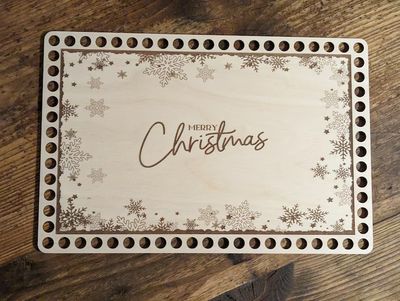 MERRY CHRISTMAS 2, rechteckiger Holzboden tolle Weihnachtskörbchen