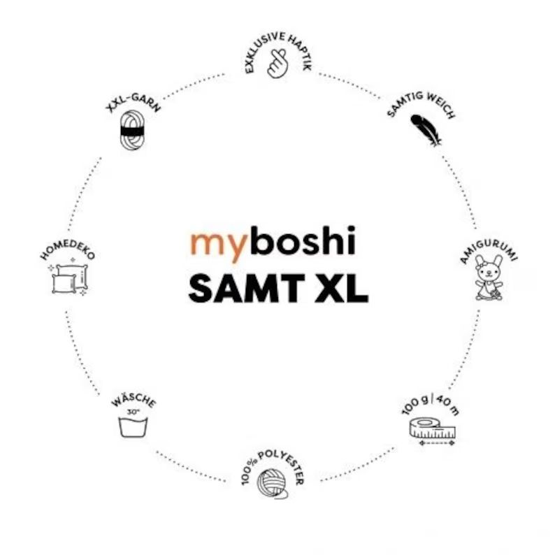 SAMT XL myboshi in 9 Farben, dickes Chenille Garn