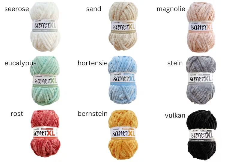SAMT XL myboshi in 9 Farben, dickes Chenille Garn