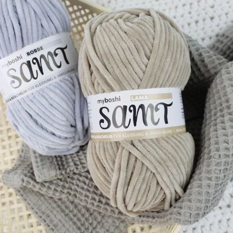 SAMT myboshi in 20 Farben, Chenille Garn, Amigurumi-Wolle