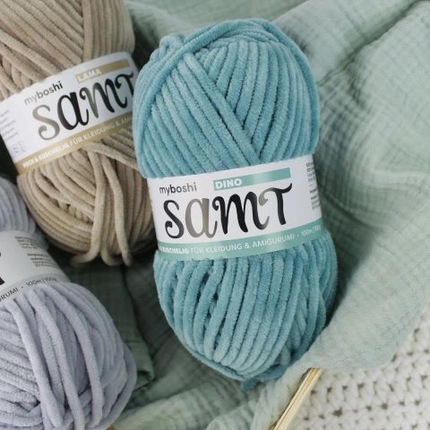 SAMT myboshi in 20 Farben, Chenille Garn, Amigurumi-Wolle