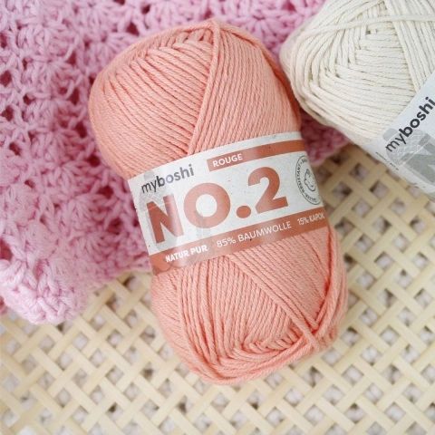 NO.2 myboshi in 30 Farben, 50g = 100m vegan aus Baumwolle und Kapok