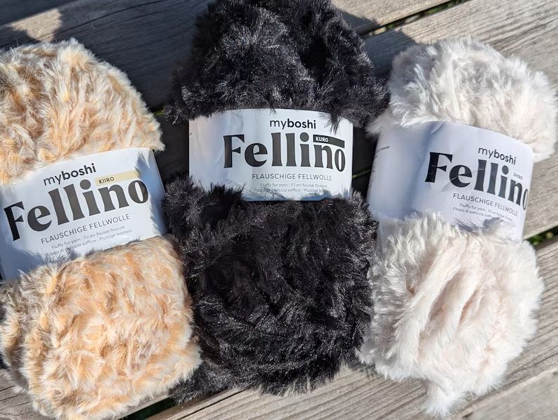 FELLINO myboshi in 6 Farben, dickes Fellgarn Garn