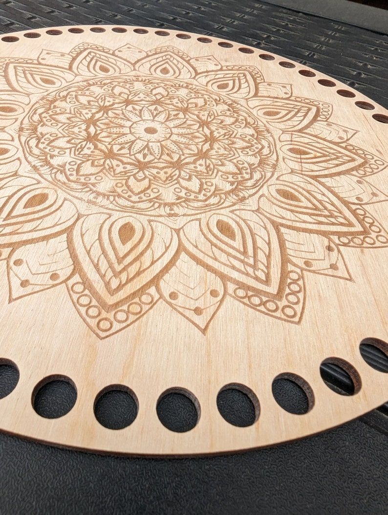 MANDALA  Holzböden mit Motiv, Rund in allen Größen