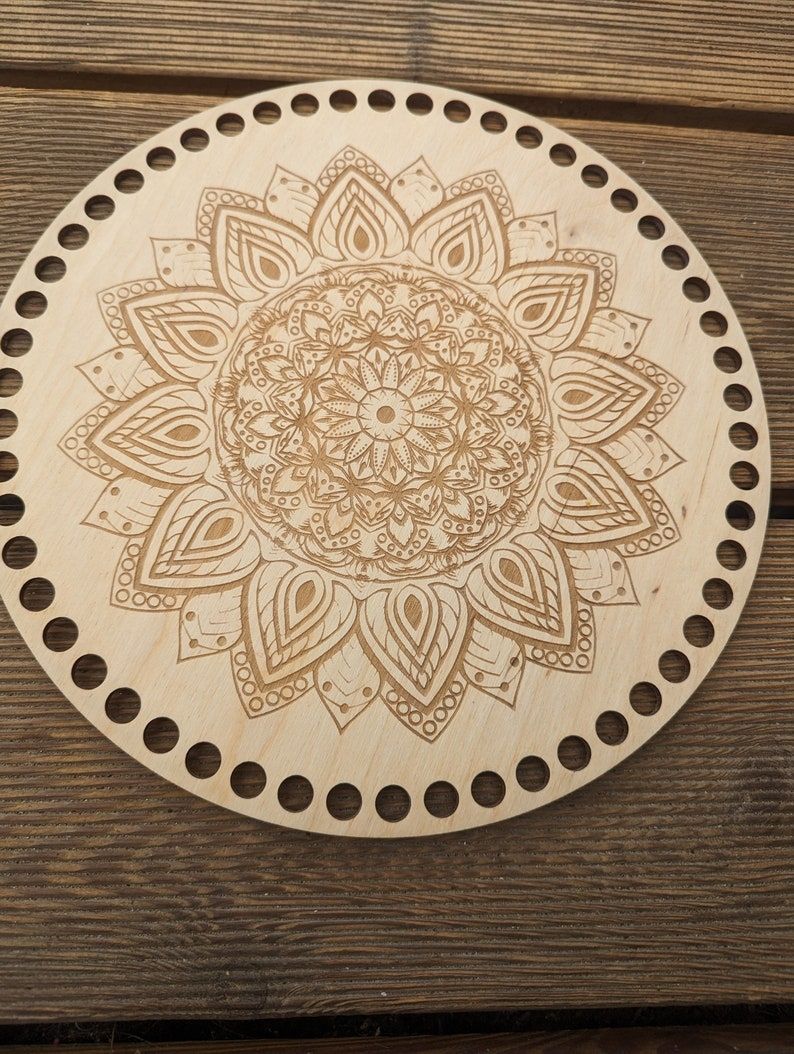 MANDALA  Holzböden mit Motiv, Rund in allen Größen